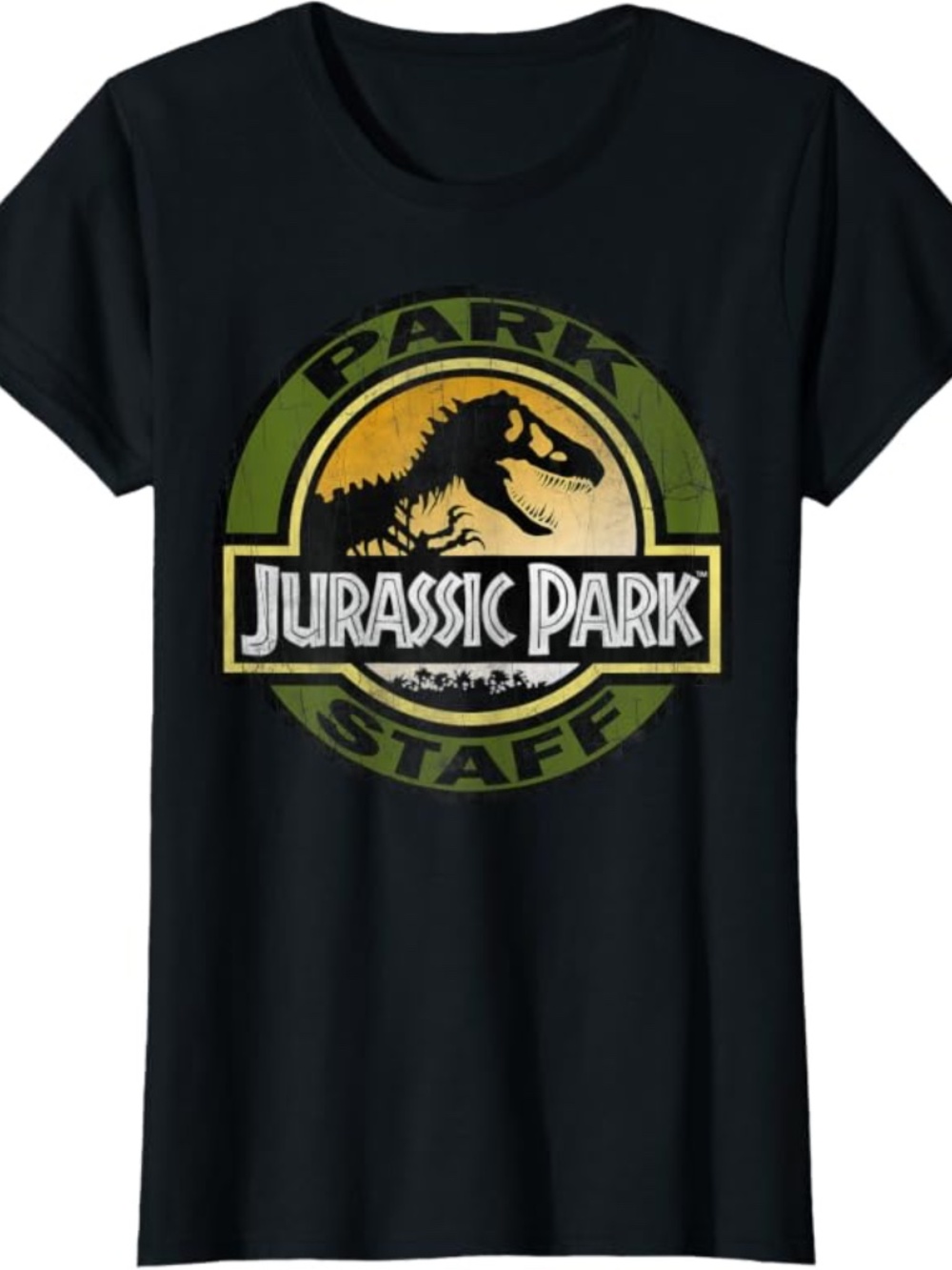 Jurassic Park Staff Retro Distressed Logo Graphic T-Shirt T-Shirt Women's Plus